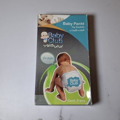 مشما گره ای بی بی کلوب طرح دار سایز مدیوم ۵ عددی