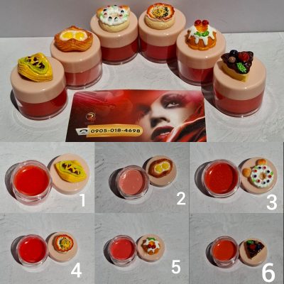 رژگونه رژلب خیس طرح کیک